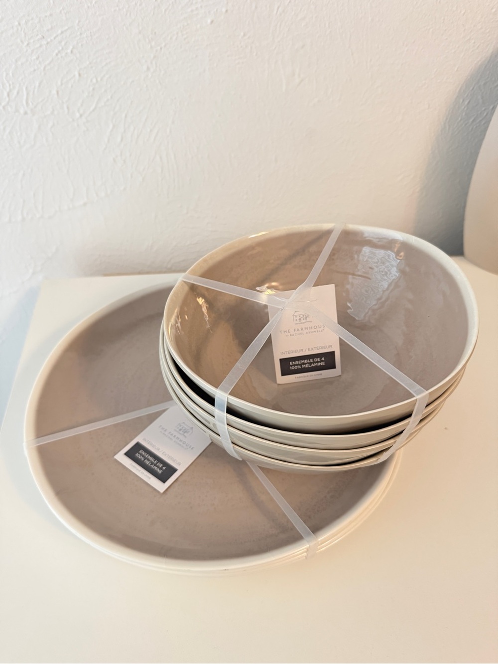 Collection Ceramic Dinner Bowl and Plate Set - Beige